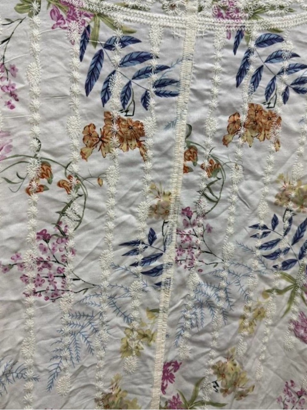 Floral Crochet Embroidered Kimono Cover-Up Cardigan - Picture 8 of 10